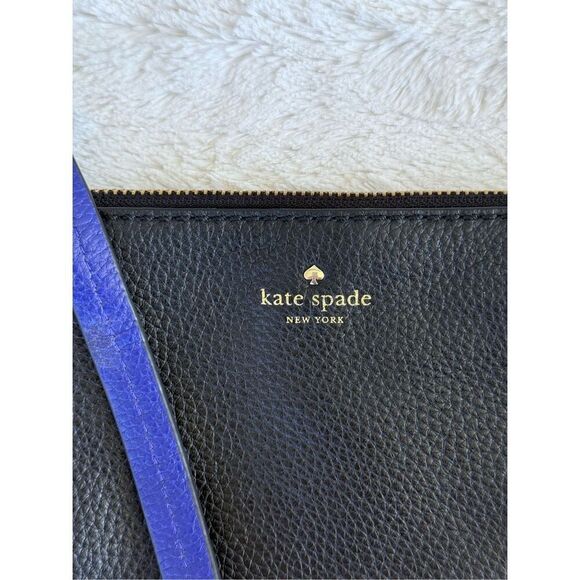 Kate Spade Black 100% Leather Crossbody Purse With Leather Tassels - Picture 3 of 15